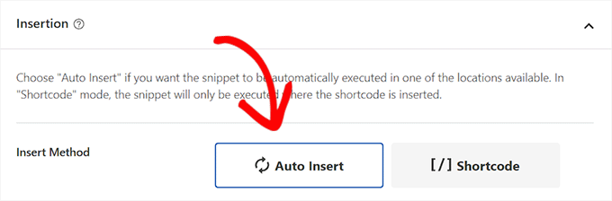 Choisissez une méthode d'insertion Choose an insertion method