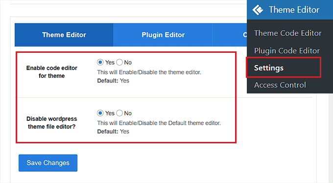 Configurer les paramètres de l'éditeur de thème Configure theme editor settings
