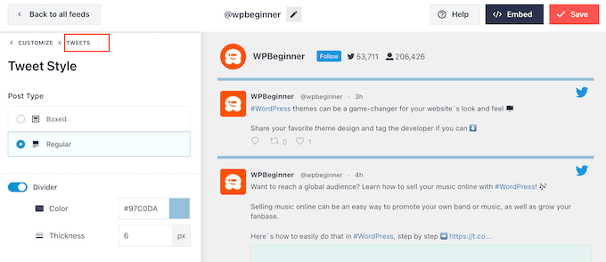 Adăugarea de stiluri diferite la butoanele de retweet de pe Twitter Adding different styles to Twitter retweet buttons