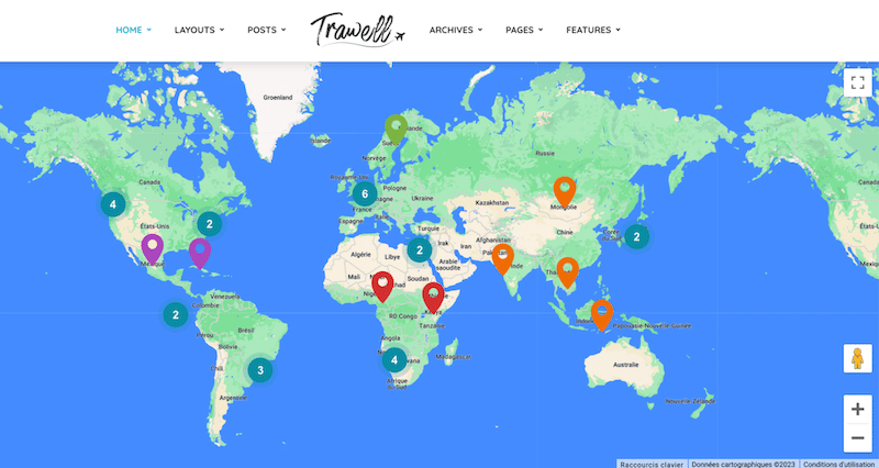 ตัวอย่างการรวมแผนที่ - ที่มา: Trawell