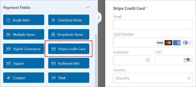 ストライプクレジットカード Stripe credit card