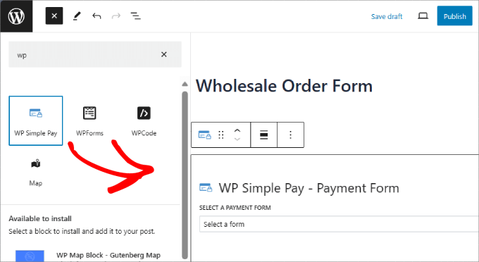 WP シンプルペイブロック WP Simple Pay block
