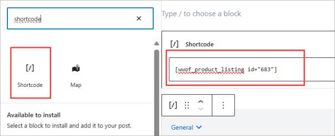 ショートコードを貼り付けます Paste shortcode