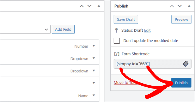 WP Simple Pay フォームを公開する Publish WP Simple Pay form