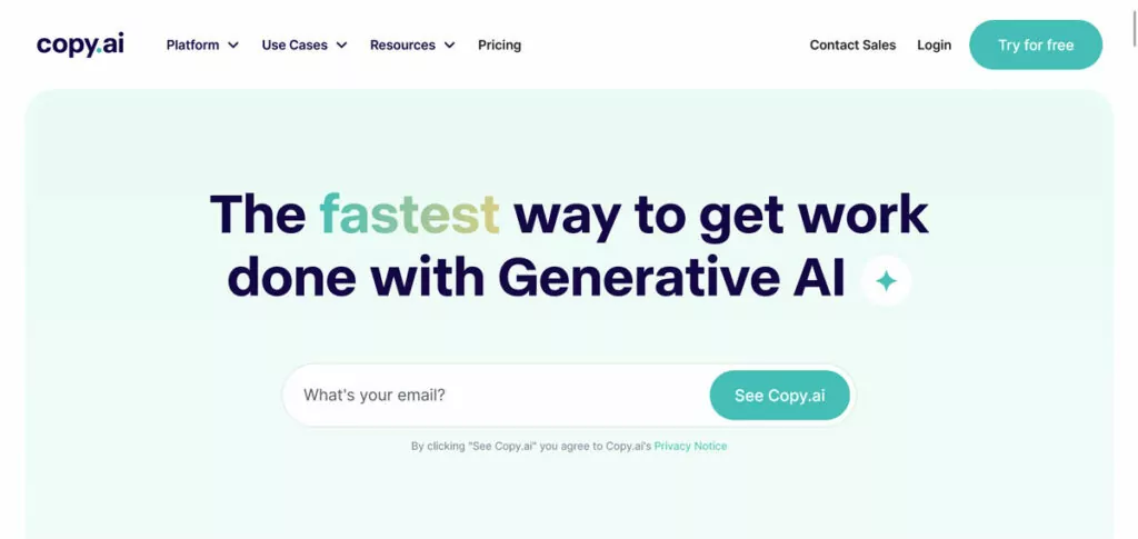 copy.ai-Übersetzungstool für Marketingmaterial