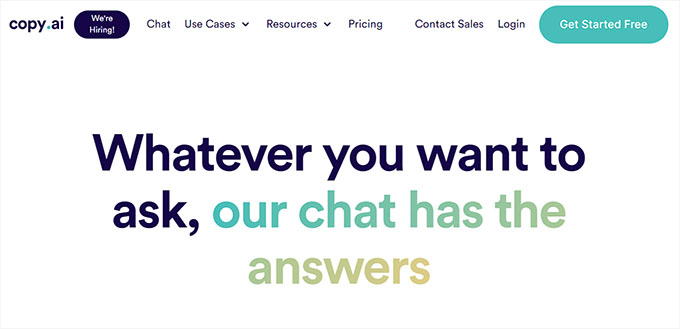 Copy.ai-Website Copy.ai website