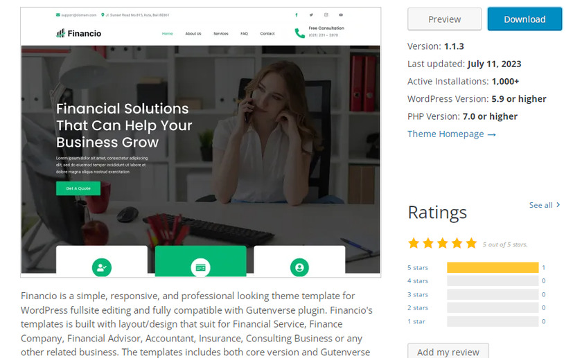 financio-free-finance-wordpress-themes