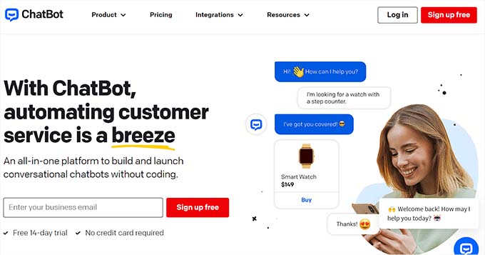 Chatbot.com-Website Chatbot.com website