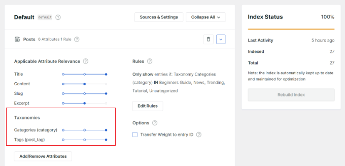 Arama algoritmasındaki sınıflandırmaları görüntüleyin View taxonomies in search algorithm