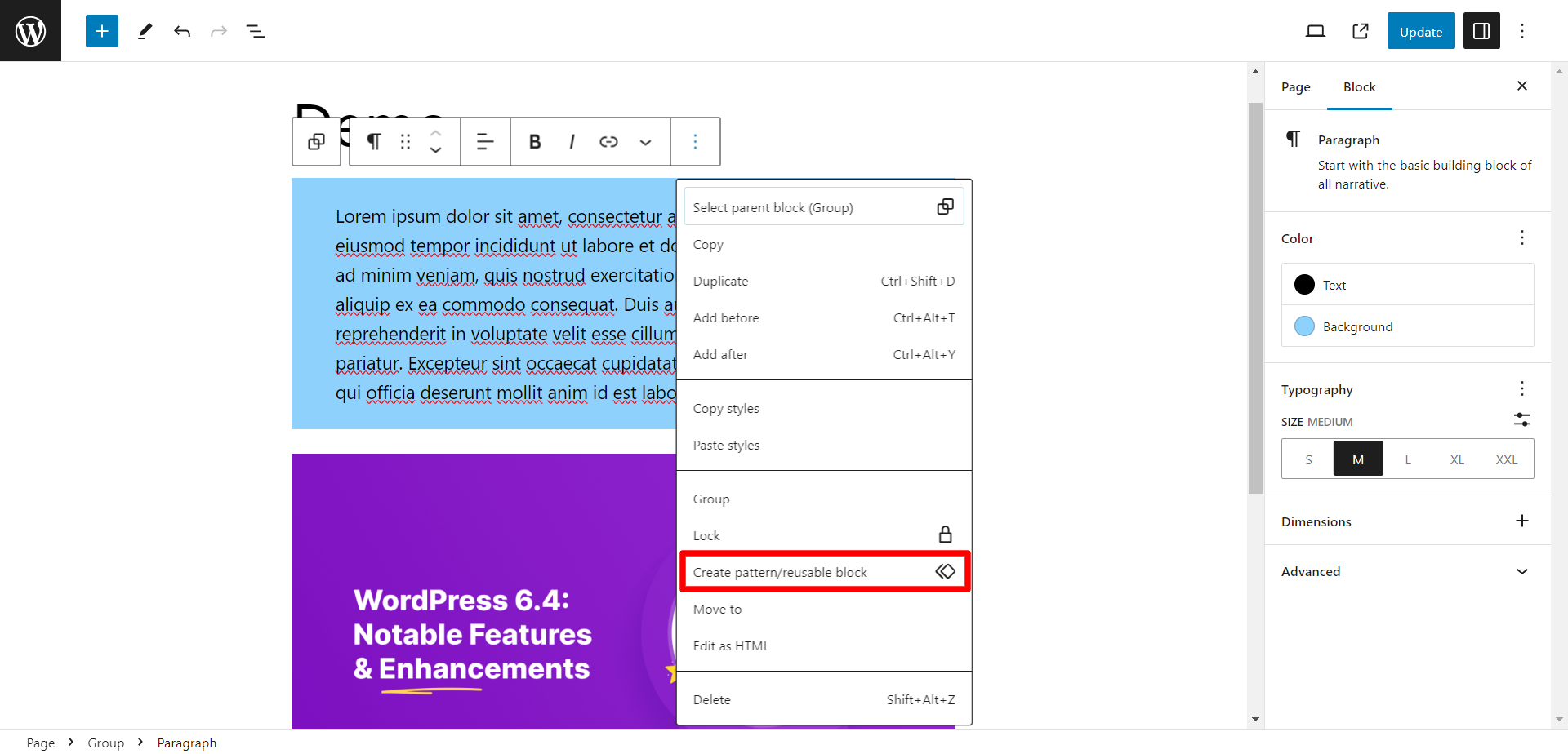 Menyimpan dan Menggunakan Kembali Blok di Gutenberg