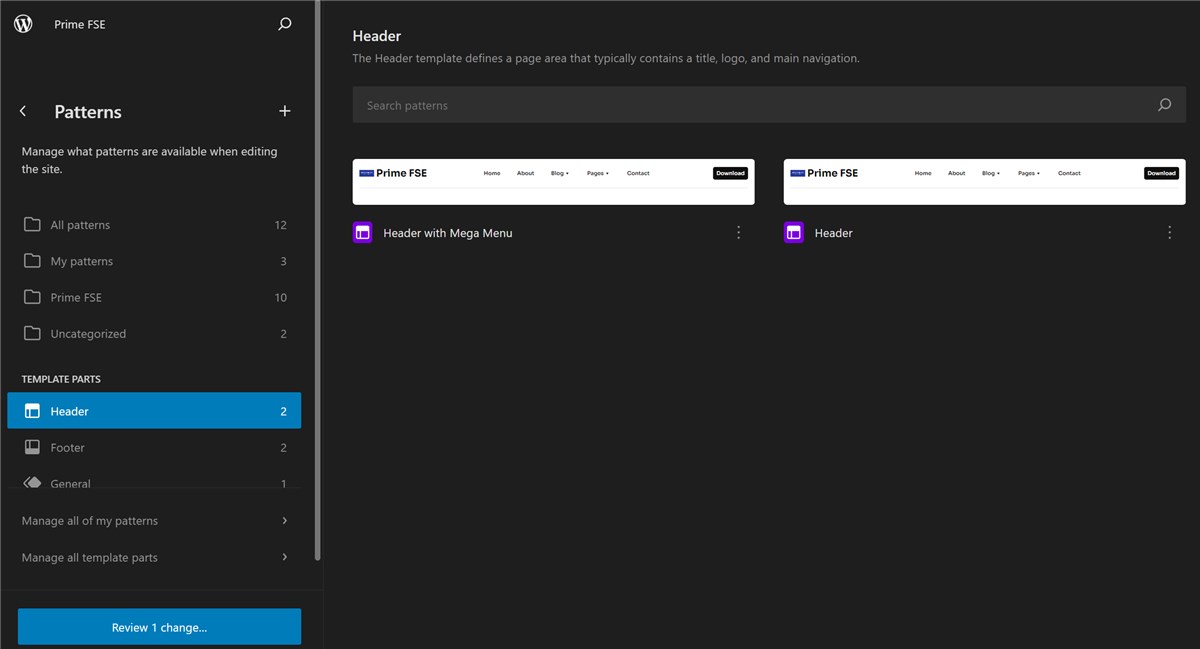 Tema WordPress Prime FSE.