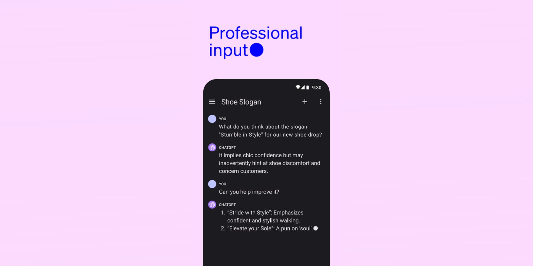 Uma captura de tela do recurso ChatGPT da Google Play Store