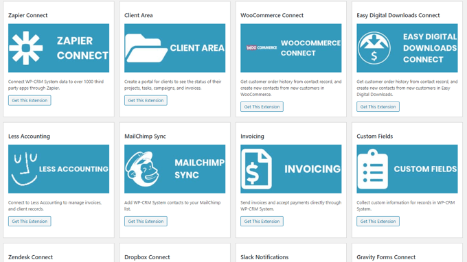 ส่วนขยายระบบ WP-CRM WP-CRM System Extensions