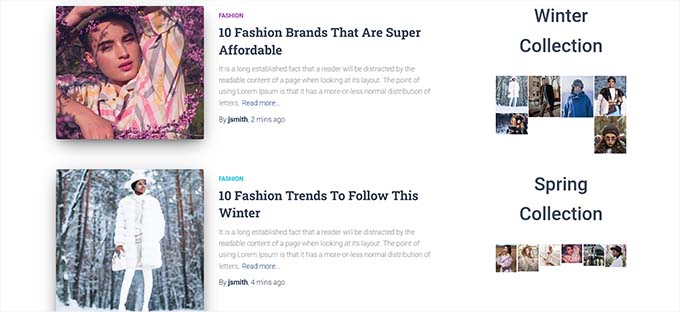 แกลเลอรี่หลายแห่งในแถบด้านข้าง Multiple galleries in sidebar