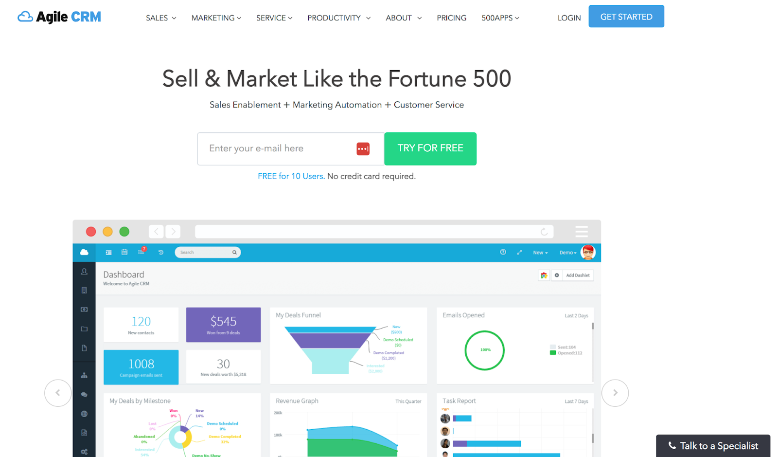 Agile CRM si è ritagliato una nicchia nel panorama CRM, soprattutto grazie al suo impegno nel fornire una visione a 360 gradi delle interazioni con i clienti.