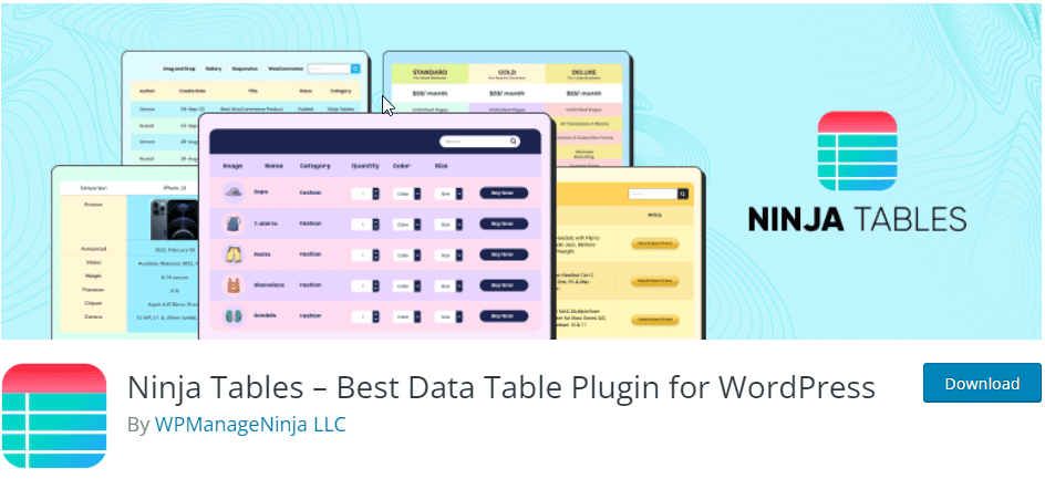 Plugin Ninja Tables