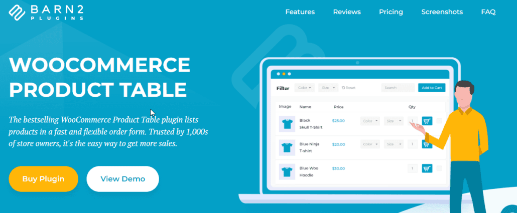 Pluginul Barn2 WooCommerce Product Table
