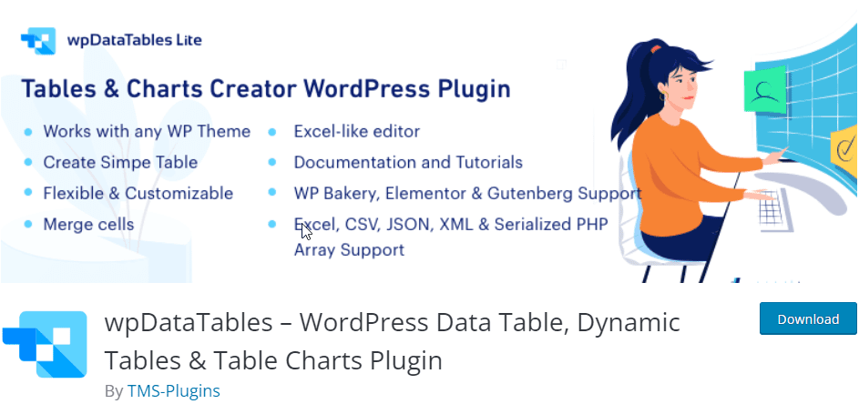 pluginul wpDataTables