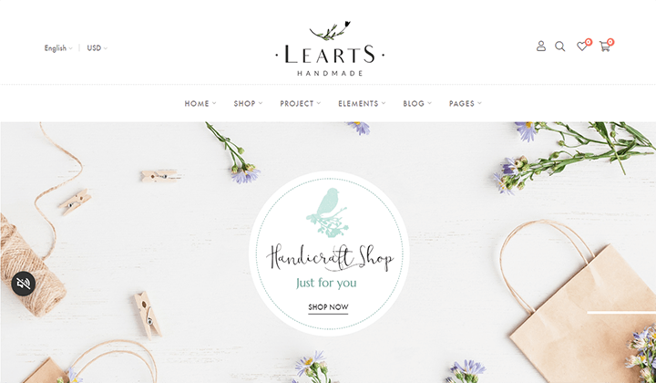 2023 年 9 個最佳手工藝品 WordPress 主題和模板 5 learts 54