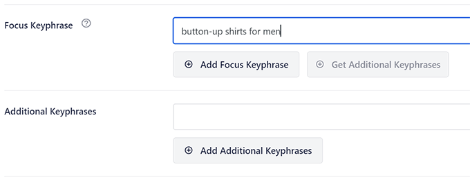 Aggiunta della frase chiave focus per il tuo post sul blog Adding focus keyphrase for your blog post
