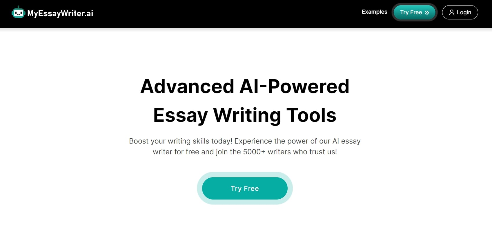 Section héros de MyEssayWriter.ai