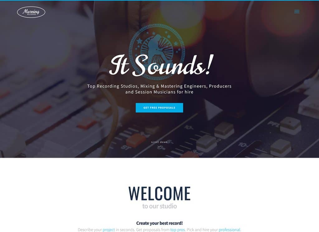 Morning Records – Thème WordPress Stylish Sound Electronic Studio