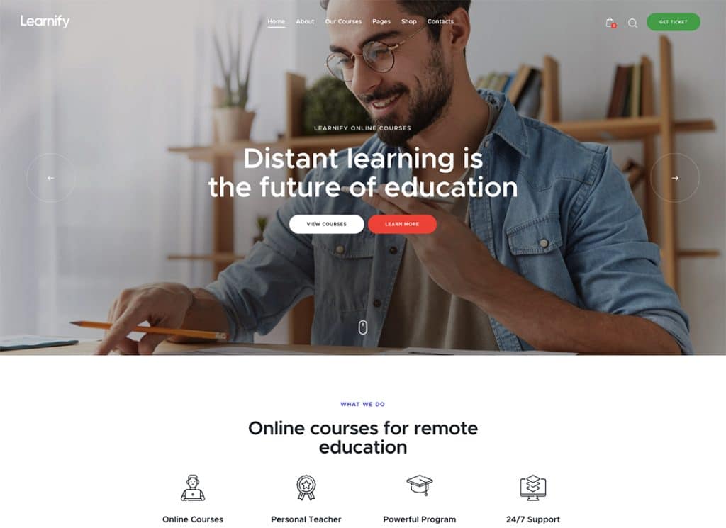Learnify – Thème WordPress pour les cours de formation en ligne