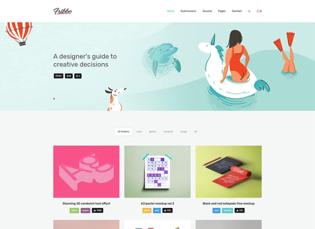 Fribbo - Tema WordPress per blog gratuiti