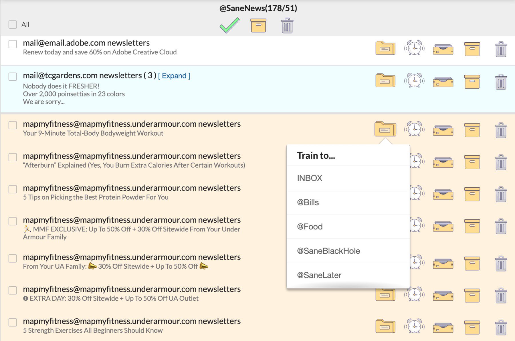 E-mails de formation avec Sanebox AI