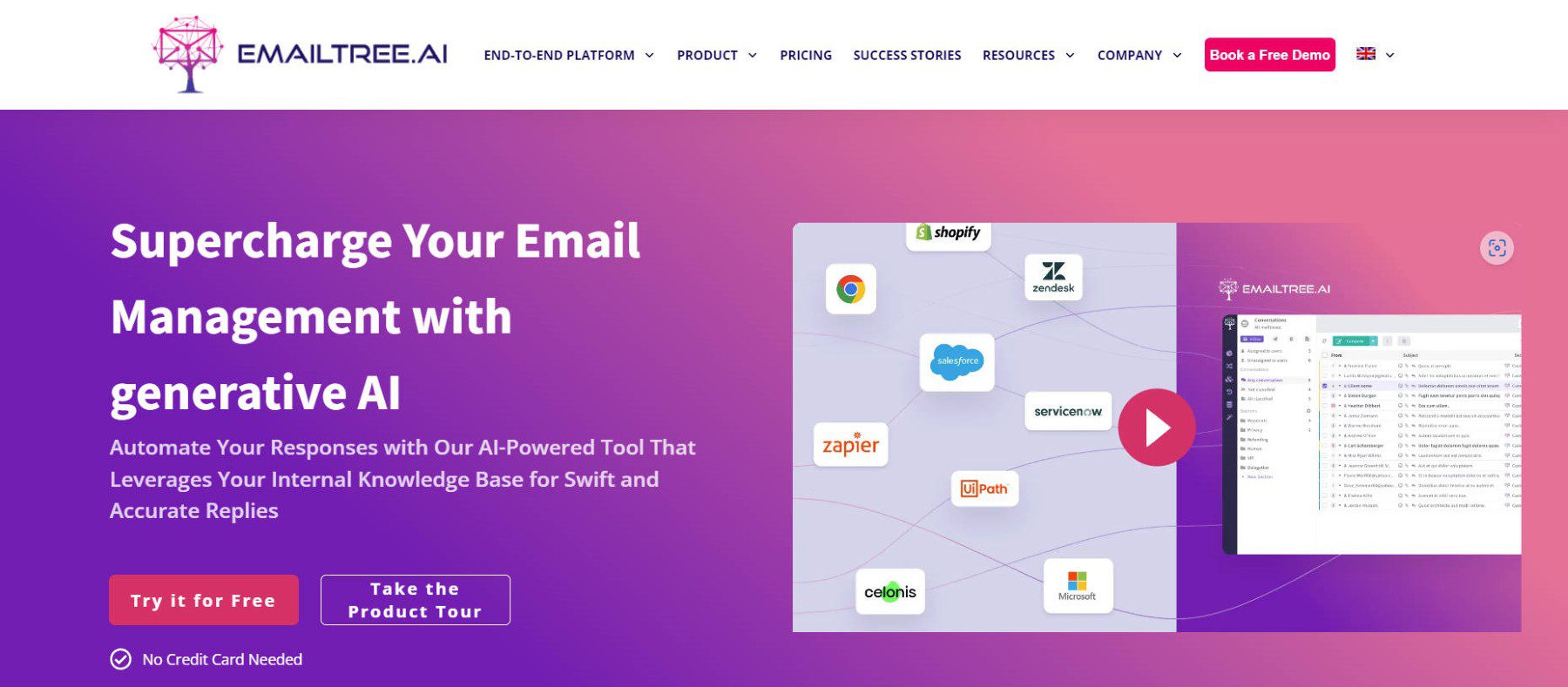 EmailTree.ai - Page d'accueil - Octobre 2023