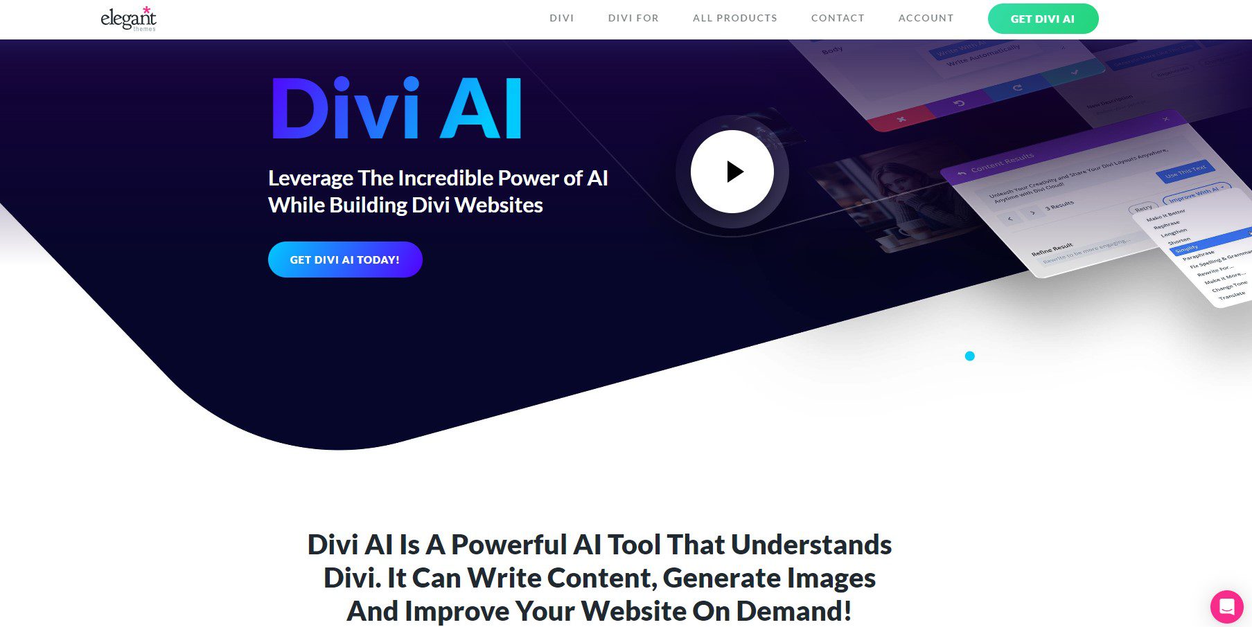 قسم Divi AI Hero