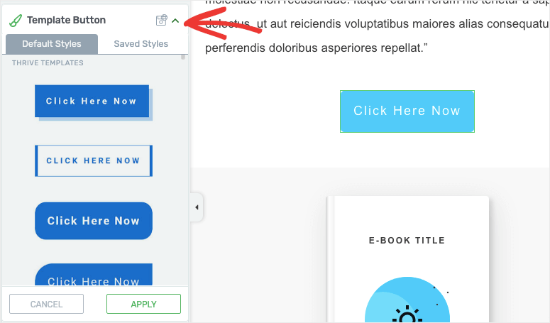 Stiluri de butoane în Thrive - IsItWP - Detector gratuit de teme WordPress Button styles in Thrive