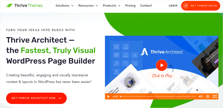 Thrive Architect - IsItWP - Detector gratuit de teme WordPress Thrive Architect