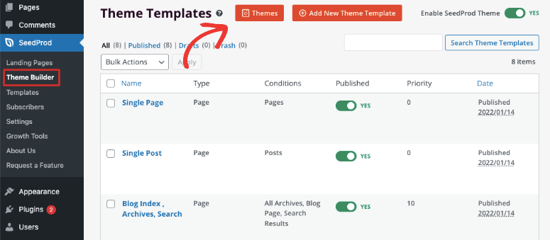 Teme seedprod - IsItWP - Detector gratuit de teme WordPress seedprod themes