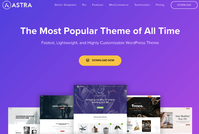 Tema astra - IsItWP - Detector gratuit de teme WordPress Astra theme