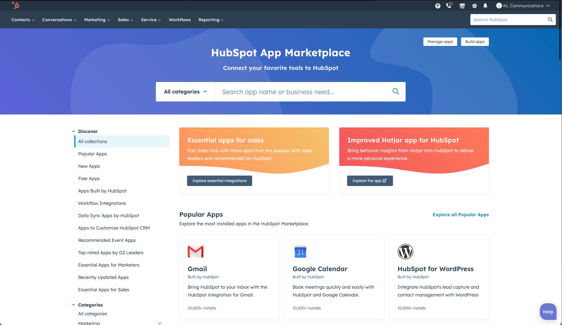 HubSpot 应用市场