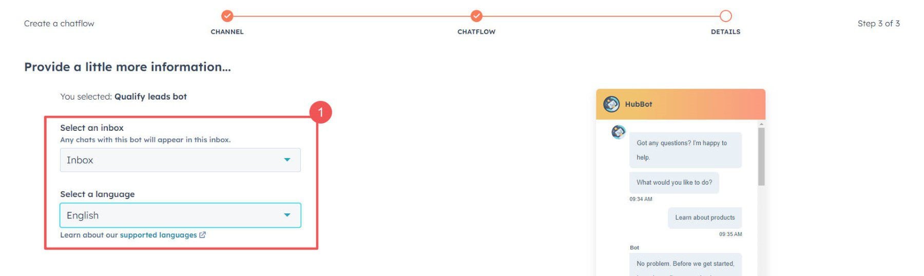 Buat Chatbot - Langkah 5