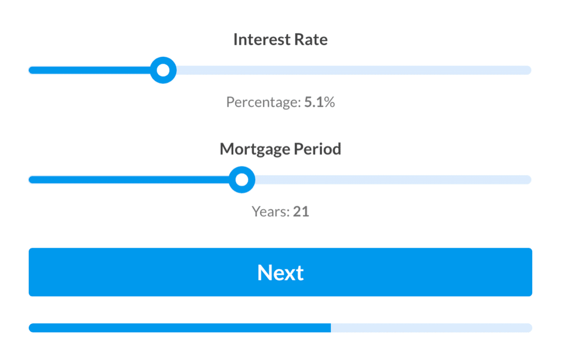 Mortgage calculation lead form