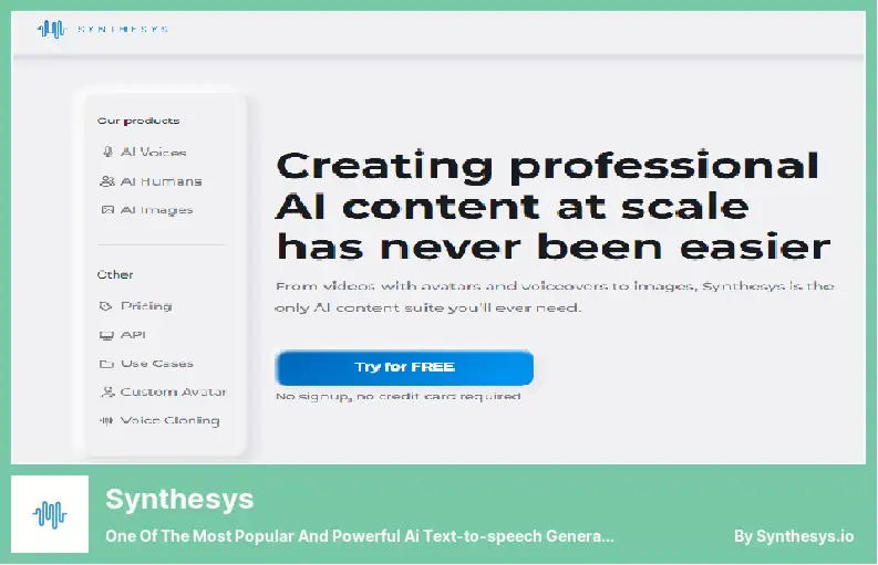 Synthesys – einer der beliebtesten und leistungsstärksten KI-Text-zu-Sprache-Generatoren