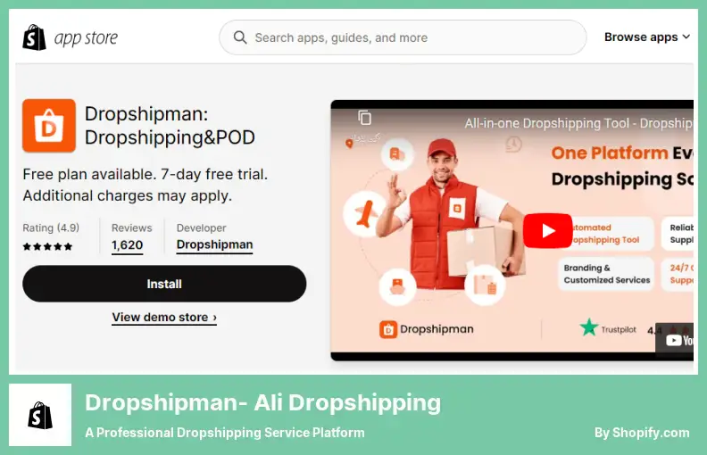 Dropshipman‑ Ali Dropshipping - プロフェッショナルなドロップシッピング サービス プラットフォーム