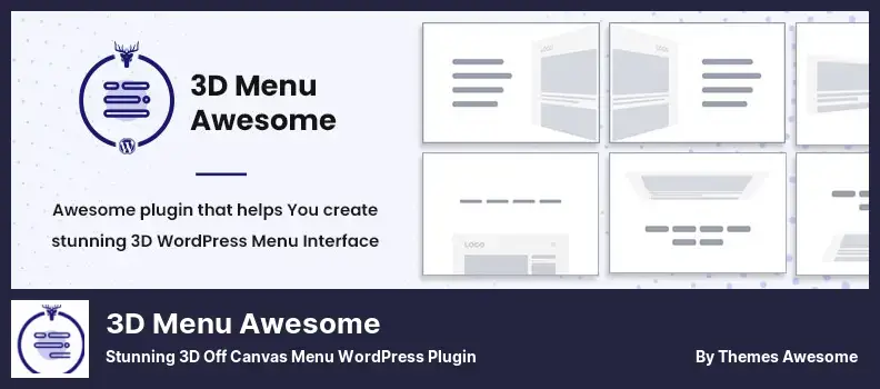 Плагин 3D Menu Awesome — потрясающий плагин 3D Off Canvas Menu для WordPress