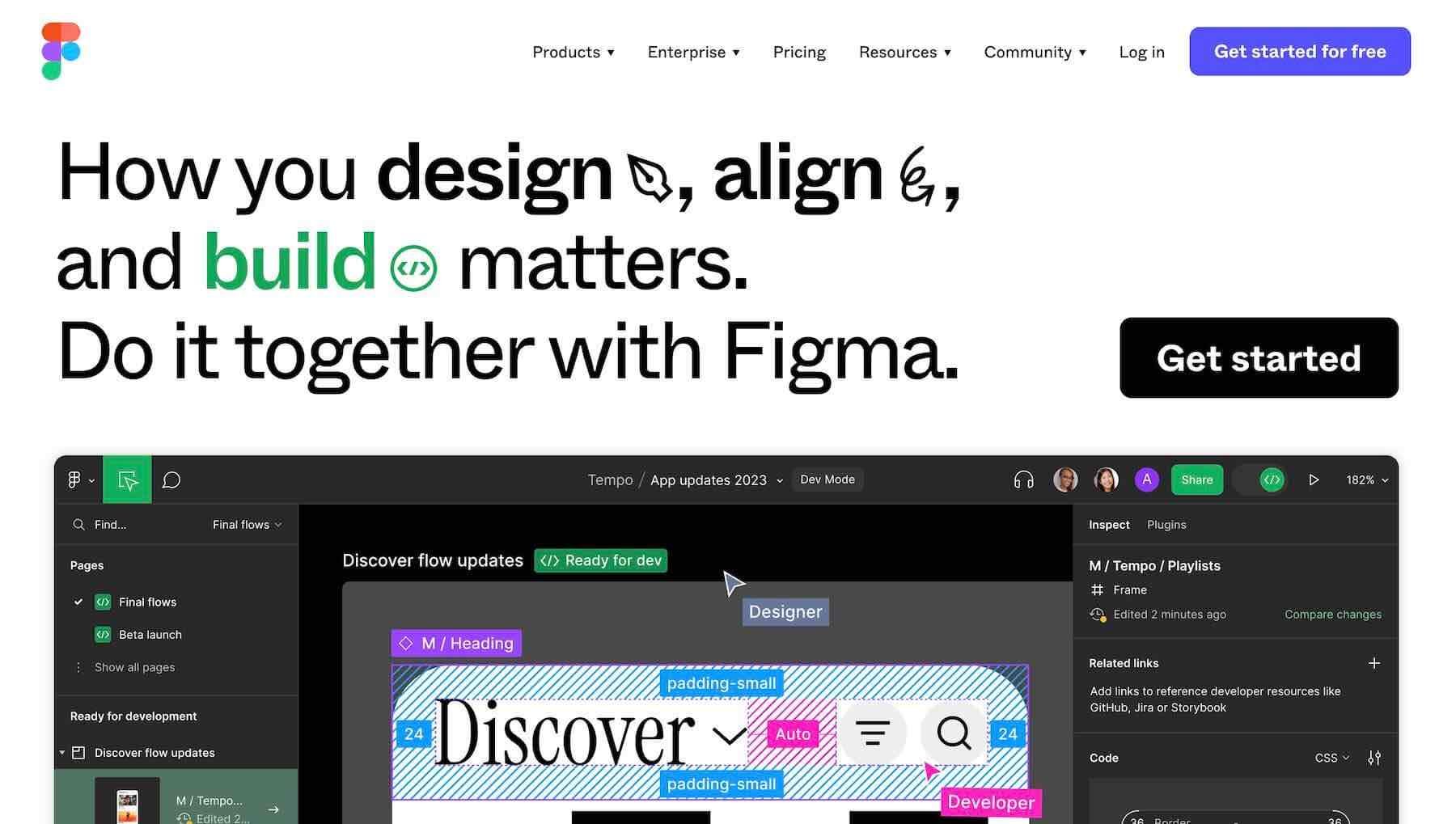 Figma ウェブサイトのスクリーンショット