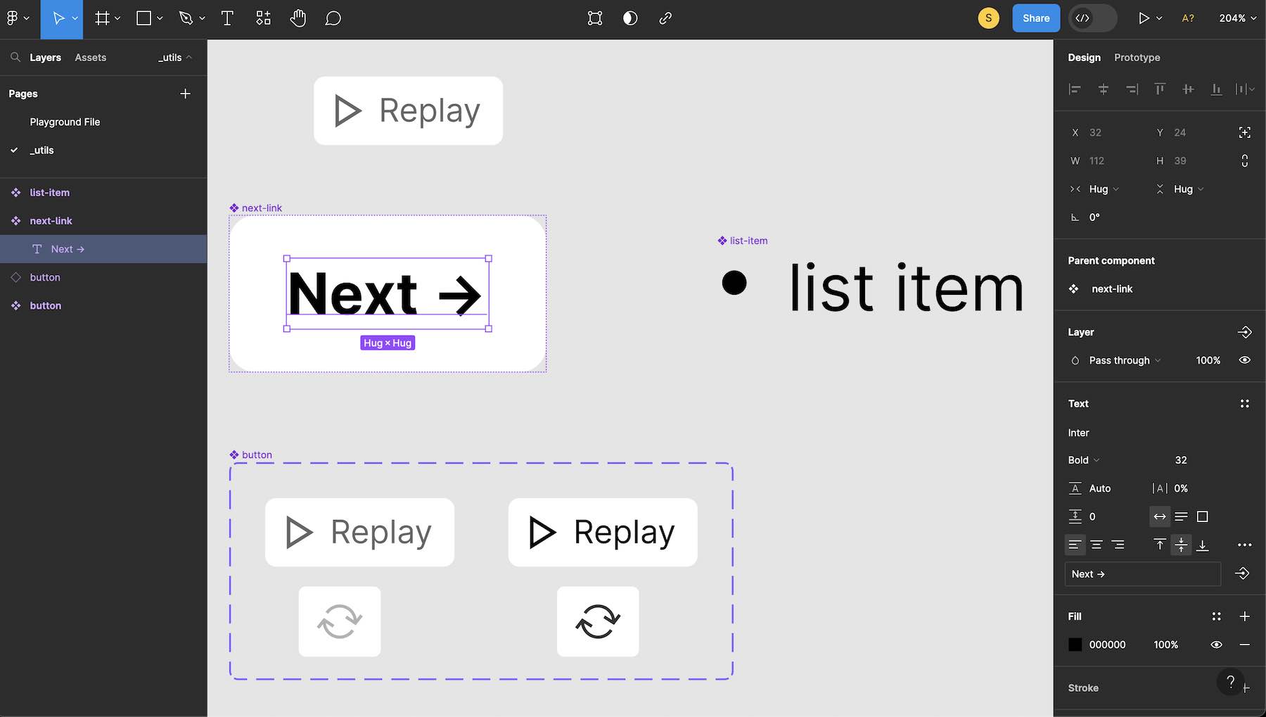 Figma Component Feature Screenshot