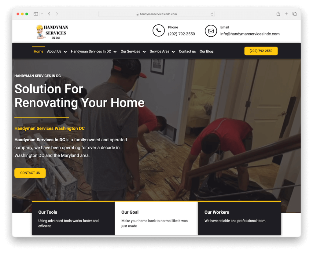 services de bricoleur à DC