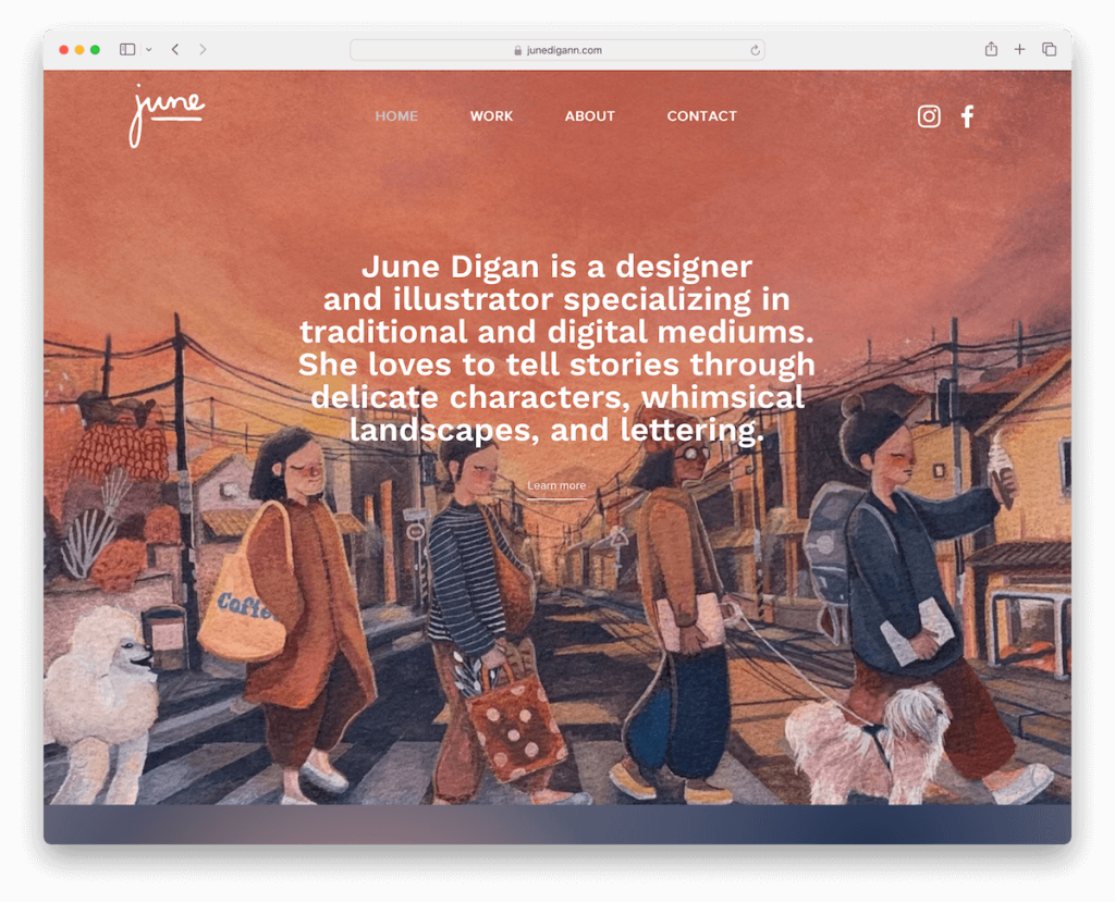 Juni Digan Wix Portfolio-Beispiel
