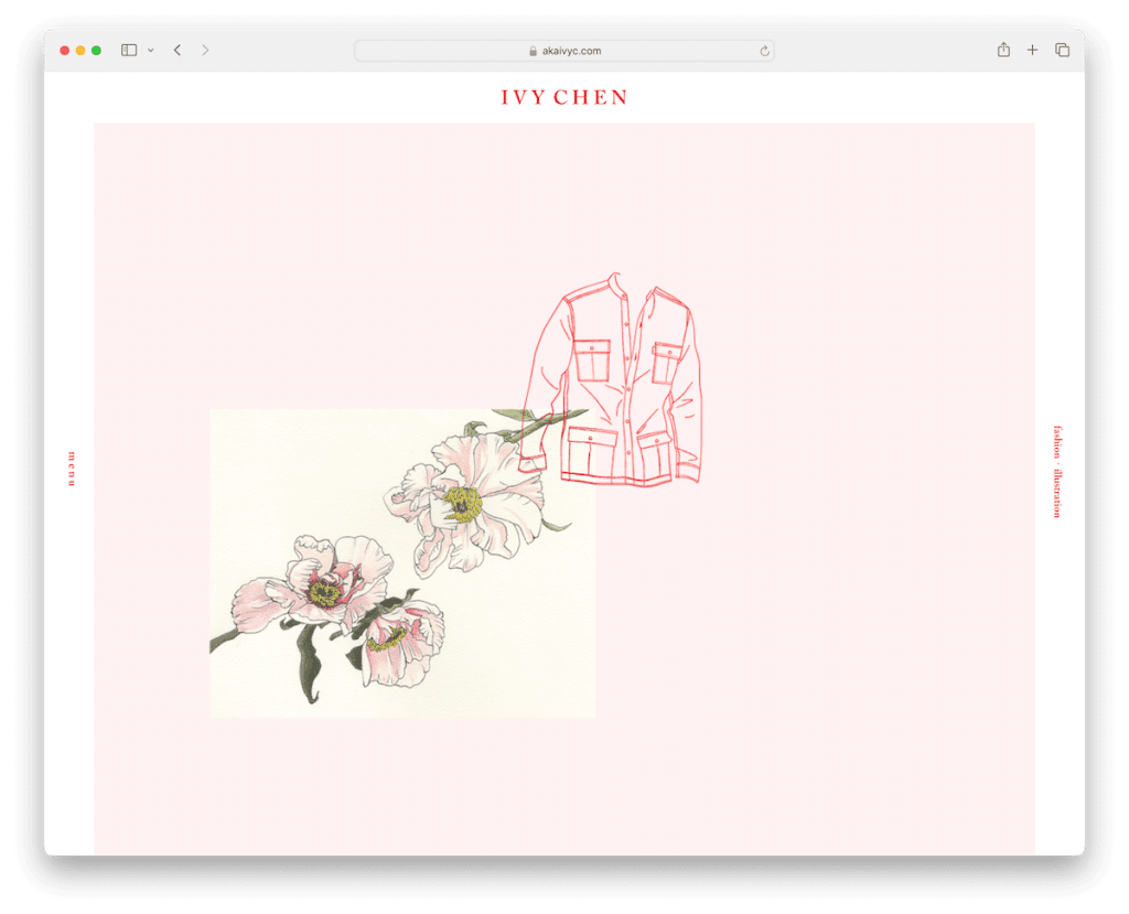 Ivy Chen Wix-Portfolio-Beispiel