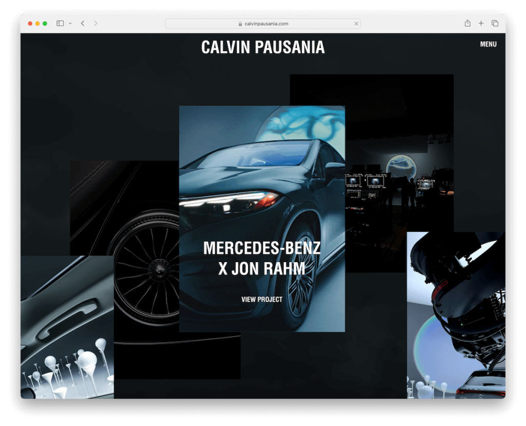 Beispiel für ein Portfolio von Calvin Pausania Wix