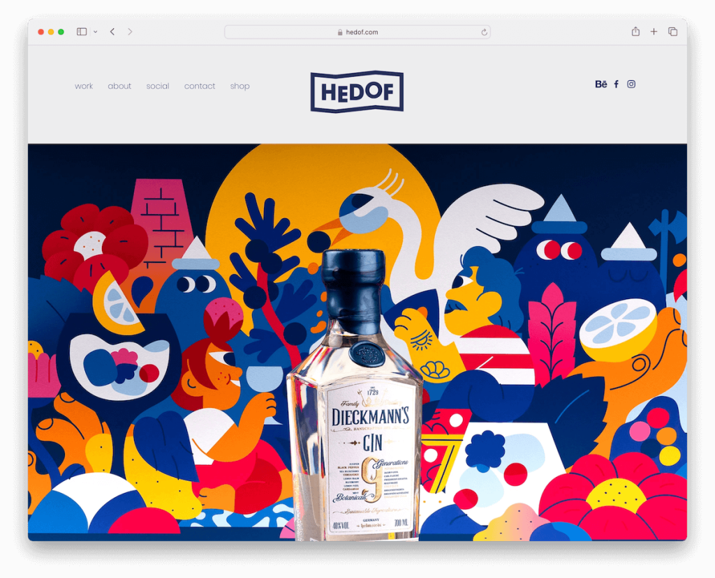hedof Wix-Portfolio-Beispiel