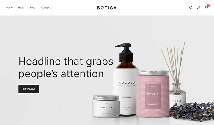 12+ 免費電子商務網站設計範本 2024 10 botiga 132