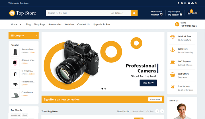 12+ 免費電子商務網站設計範本 2024 8 Electronics Store for WordPress